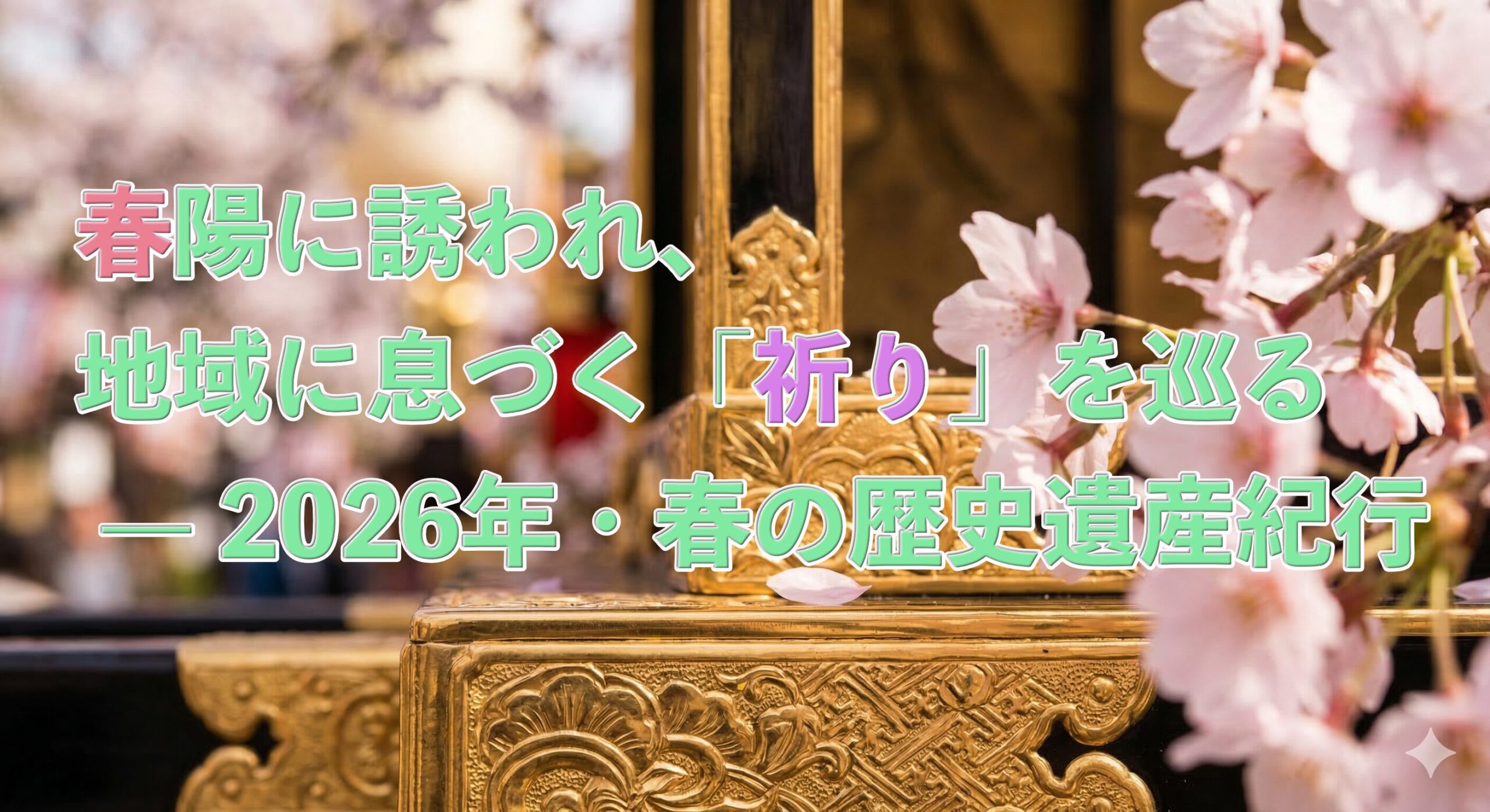春陽に誘われ、地域に息づく「祈り」を巡る —— 2026年・春の歴史遺産紀行